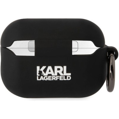 Karl Lagerfeld Choupette and Karl Silicone Case Black (Apple AirPods Pro 2)